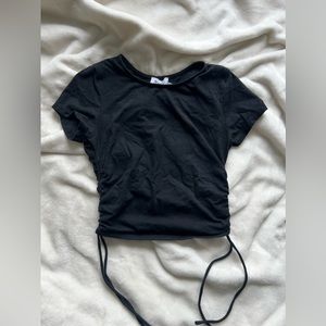 Princess Polly Black Sinchable Crop Top